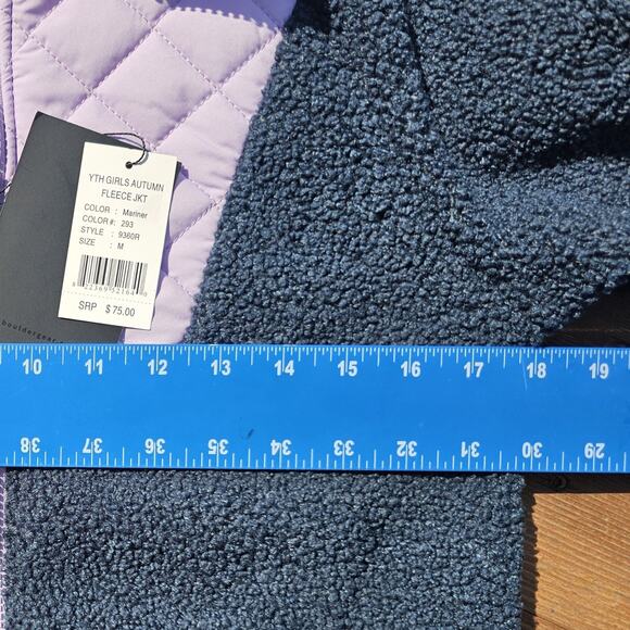 Boulder Gear Youth Girls Autumn Fleece Jacket Medium Blue Purple Zip MSRP $75 - Picture 5 of 7